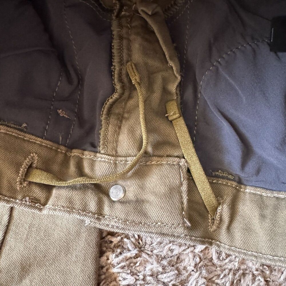 Kuhl Kontour Skinny Jeans Olive Green Women's 4 Reg Hiking Outdoors Tie Waist - Picture 9 of 13
